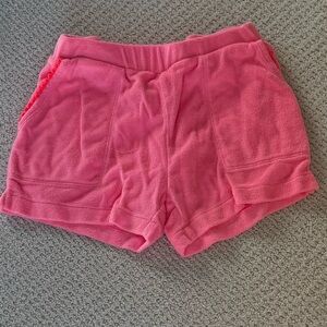 Girl’s crew cut terry cloth shorts